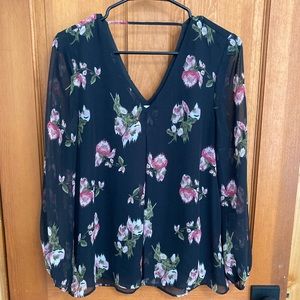 Black floral top